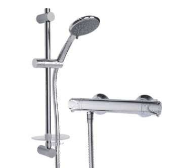 ETAL Diamond Rear-Fed Concealed Polished Chrome Thermostatic Bar Mixer Shower (837PY) Suitable for High Pressure Water Systems Only Delivers 3. . Screwfix mixer showers